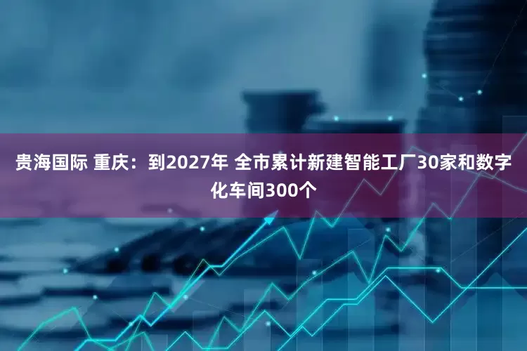 贵海国际 重庆：到2027年 全市累计新建智能工厂30家和数字化车间300个